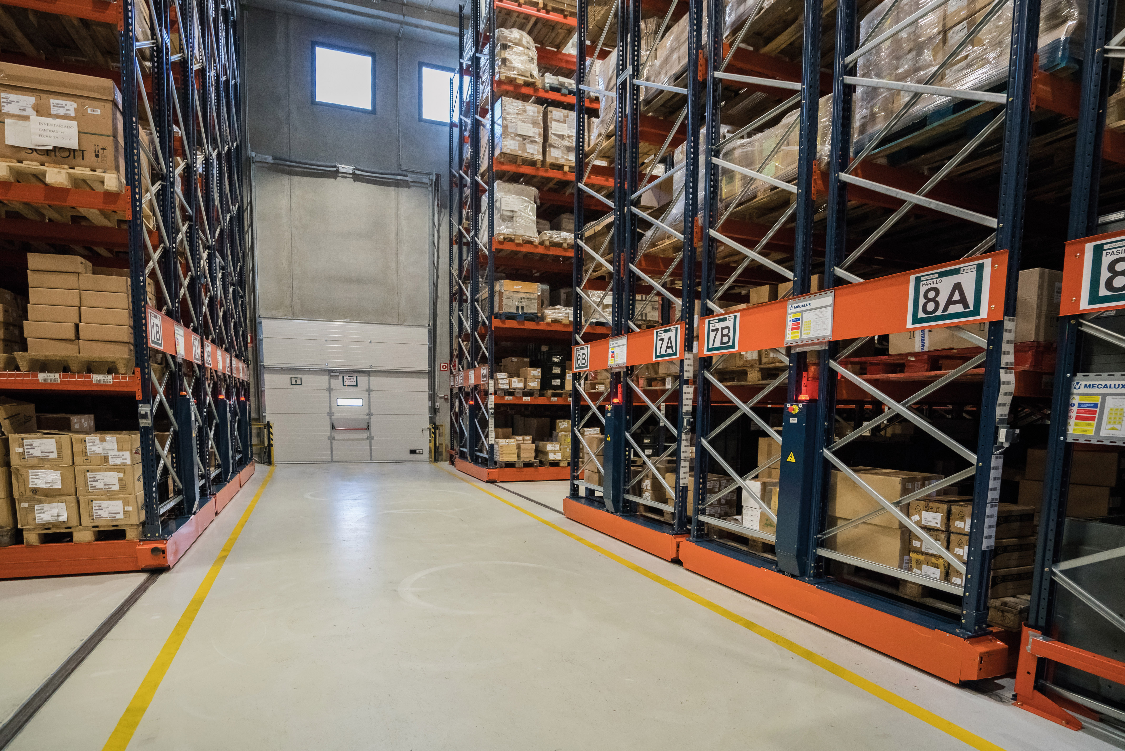 Movirack mobile racking eliminates aisles, while also facilitating direct access to the SKUs