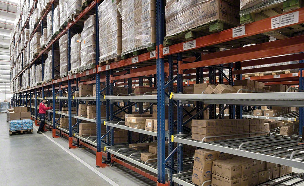 In all, there are 48 picking bays where orders with higher turnover products are prepared