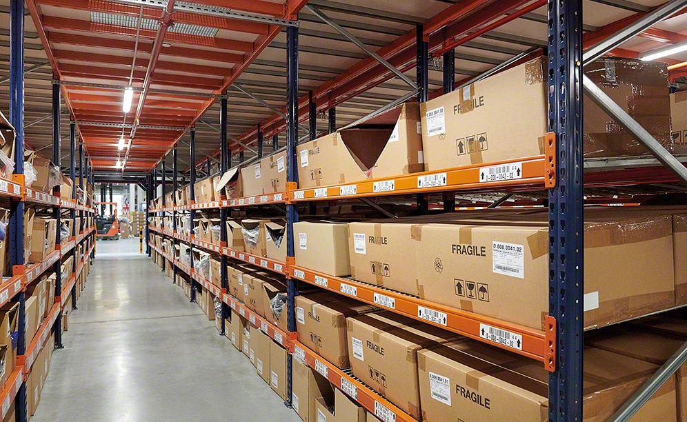 Warehouse of the Rossignol Group in France where they pick winter clothes Warehouse of the Rossignol Group in France where they pick winter clothes