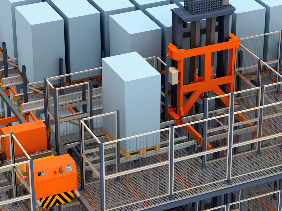 Automatic Pallet Shuttle with transfer car: large storage capacity and a very high number of cycles