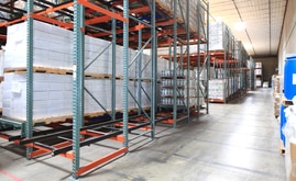 Push-back offers high-density, multiple product storage solutions that optimize all of the available space