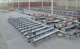 The warehouse was sectored to work with the wide range of products the company stocks